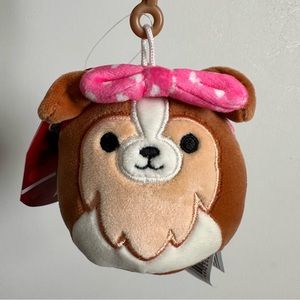 3.5” Andres Dog 🐕 Valentines Squishmallows Clip NWT